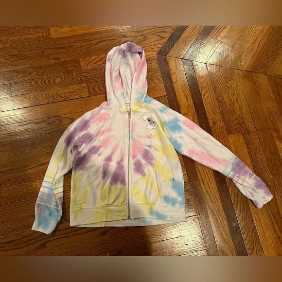 Chaser Multicolored Kids Tie Diy Zip Up Hoodie Size 10